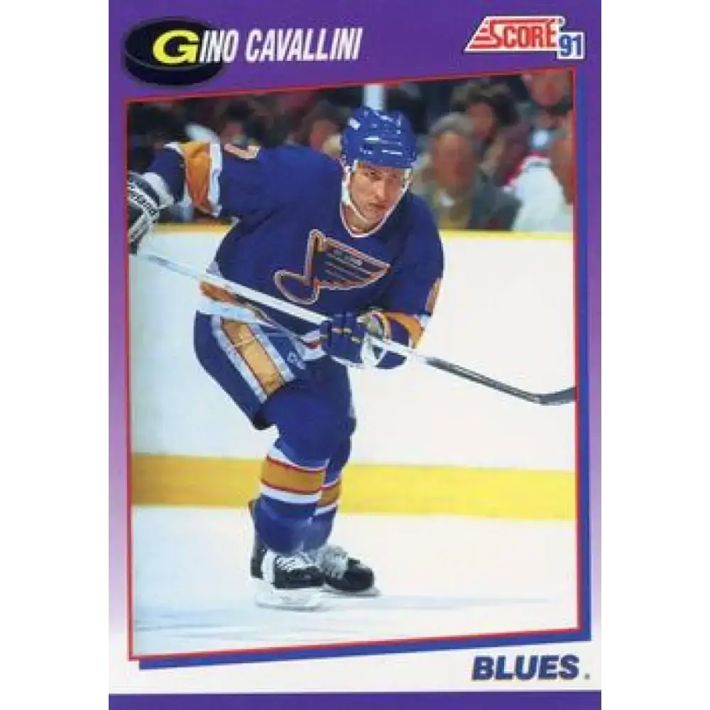 1991-92 Score American #258 Gino Cavallini NM-MT St. Louis Blues Hockey Card - Hockey Card Single