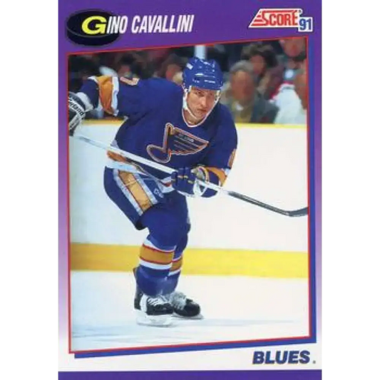 1991-92 Score American #258 Gino Cavallini NM-MT St. Louis Blues Hockey Card