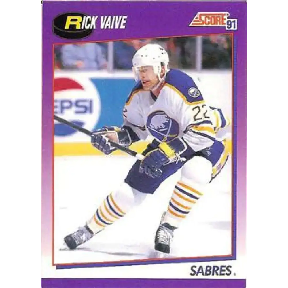 1991-92 Score American #26 Rick Vaive NM-MT Buffalo Sabres Hockey Card - Hockey Card Single