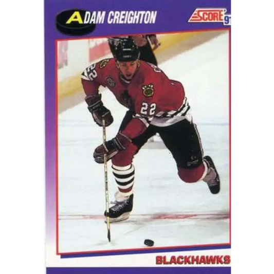 1991-92 Score American #265 Adam Creighton NM-MT Chicago Blackhawks Hockey Card
