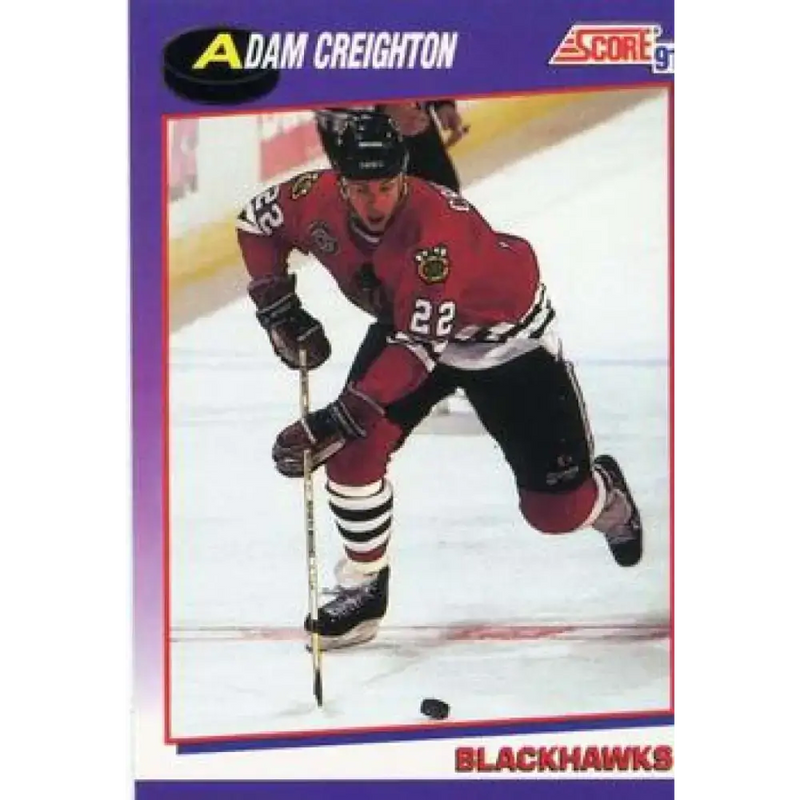 1991-92 Score American #265 Adam Creighton NM-MT Chicago Blackhawks Hockey Card - Hockey Card Single
