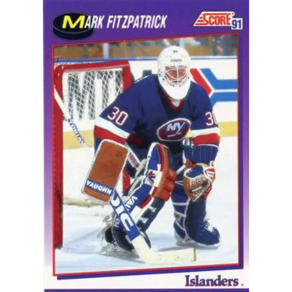 1991-92 Score American #266 Mark Fitzpatrick NM-MT New York Islanders Hockey Card - Hockey Card Single