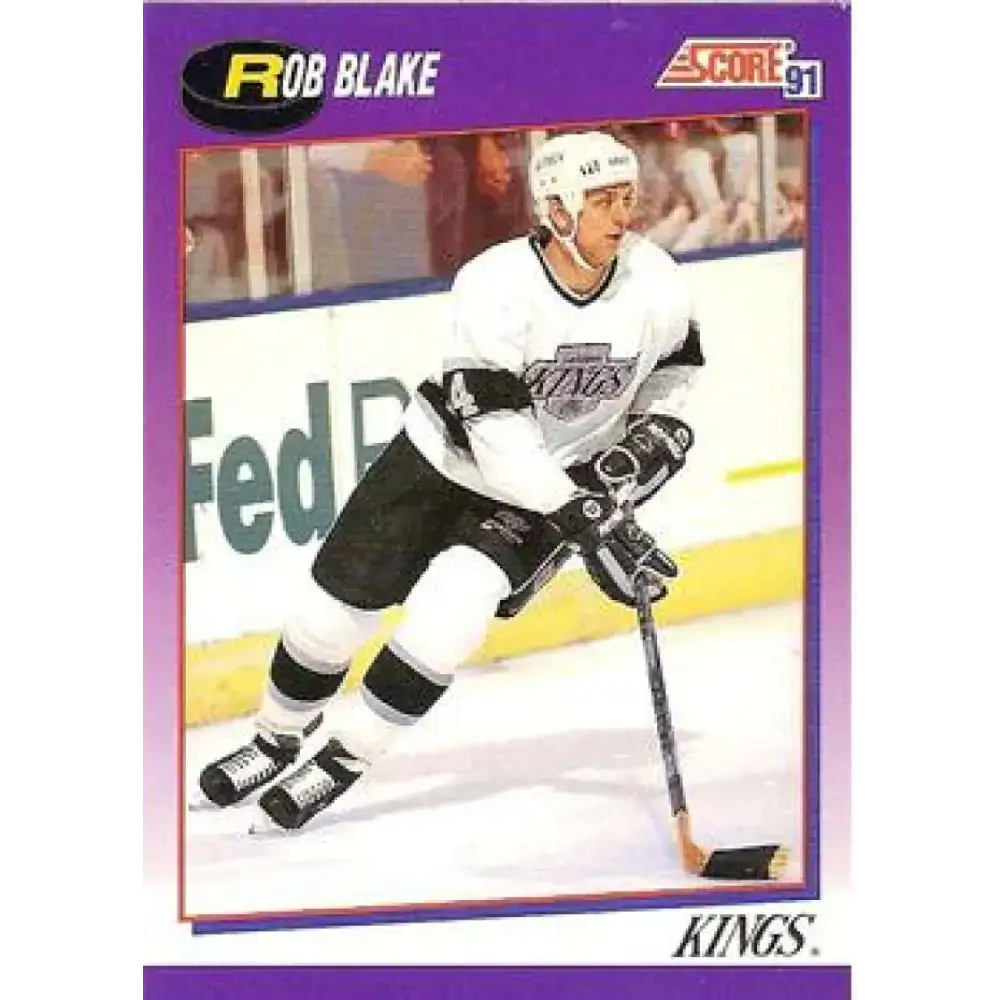 1991-92 Score American #27 Rob Blake NM-MT Los Angeles Kings Hockey Card - Hockey Card Single