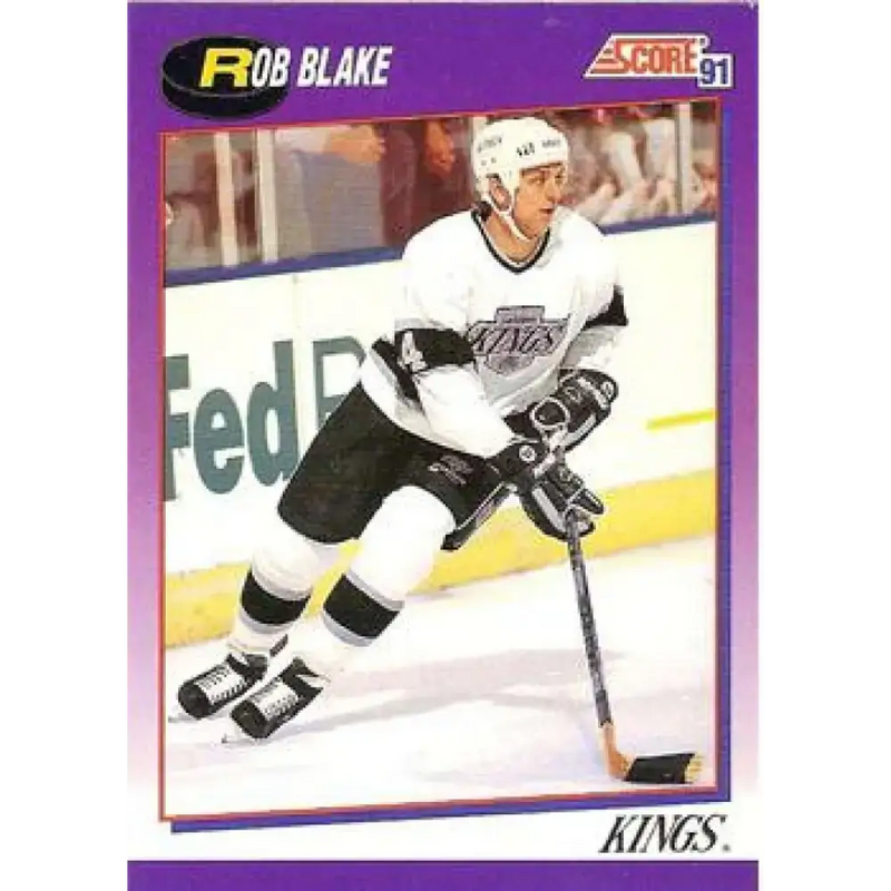 1991-92 Score American #27 Rob Blake NM-MT Los Angeles Kings Hockey Card - Hockey Card Single