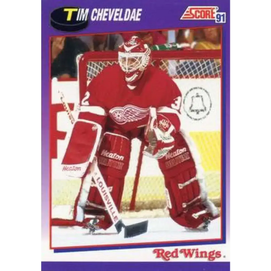 1991-92 Score American #272 Tim Cheveldae NM-MT Detroit Red Wings Hockey Card