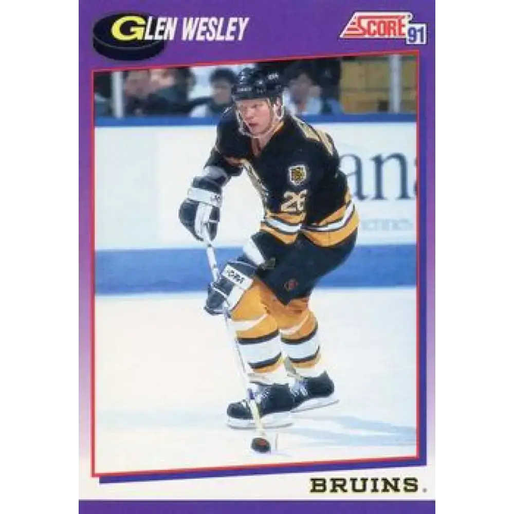 1991-92 Score American #273 Glen Wesley NM-MT Boston Bruins Hockey Card - Hockey Card Single
