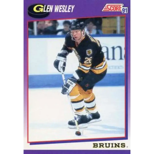 1991-92 Score American #273 Glen Wesley NM-MT Boston Bruins Hockey Card