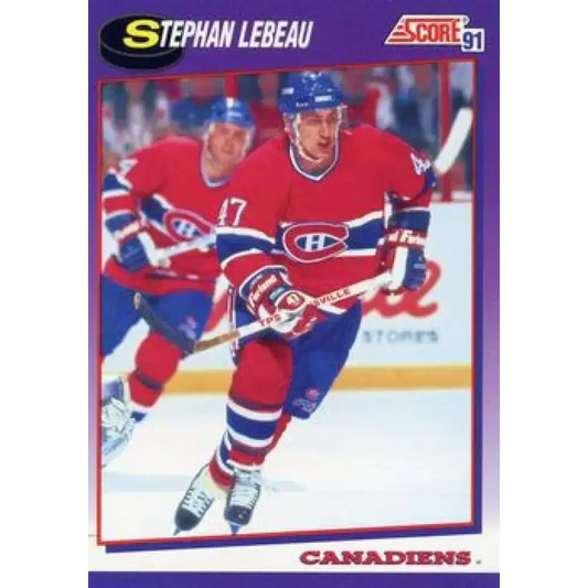 1991-92 Score American #274 Stephan Lebeau NM-MT Montreal Canadiens Hockey Card - Hockey Card Single