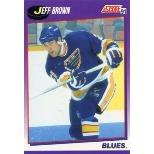 1991-92 Score American #276 Jeff Brown NM-MT St. Louis Blues Hockey Card