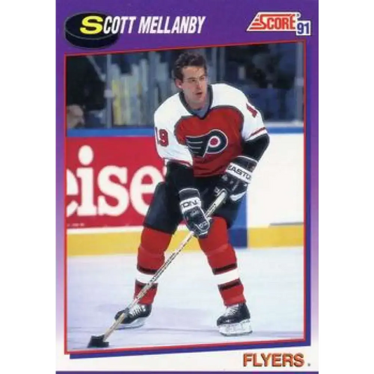 1991-92 Score American #279 Scott Mellanby NM-MT Philadelphia Flyers Hockey Card - Hockey Card Single