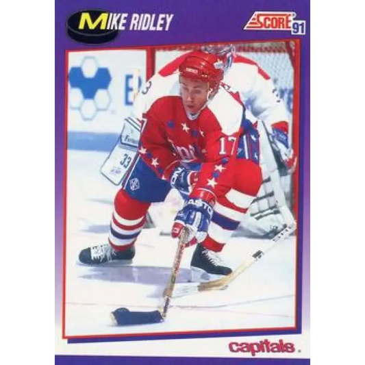 1991-92 Score American #283 Mike Ridley NM-MT Washington Capitals Hockey Card