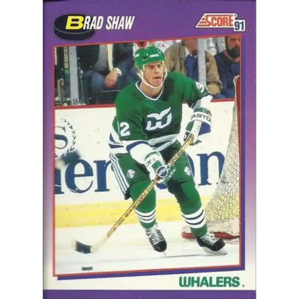 1991-92 Score American #289 Brad Shaw NM-MT Hartford Whalers Hockey Card - Hockey Card Single