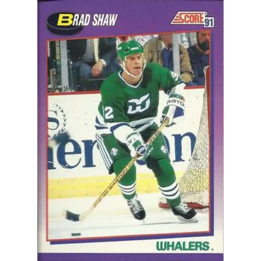 1991-92 Score American #289 Brad Shaw NM-MT Hartford Whalers Hockey Card - Hockey Card Single