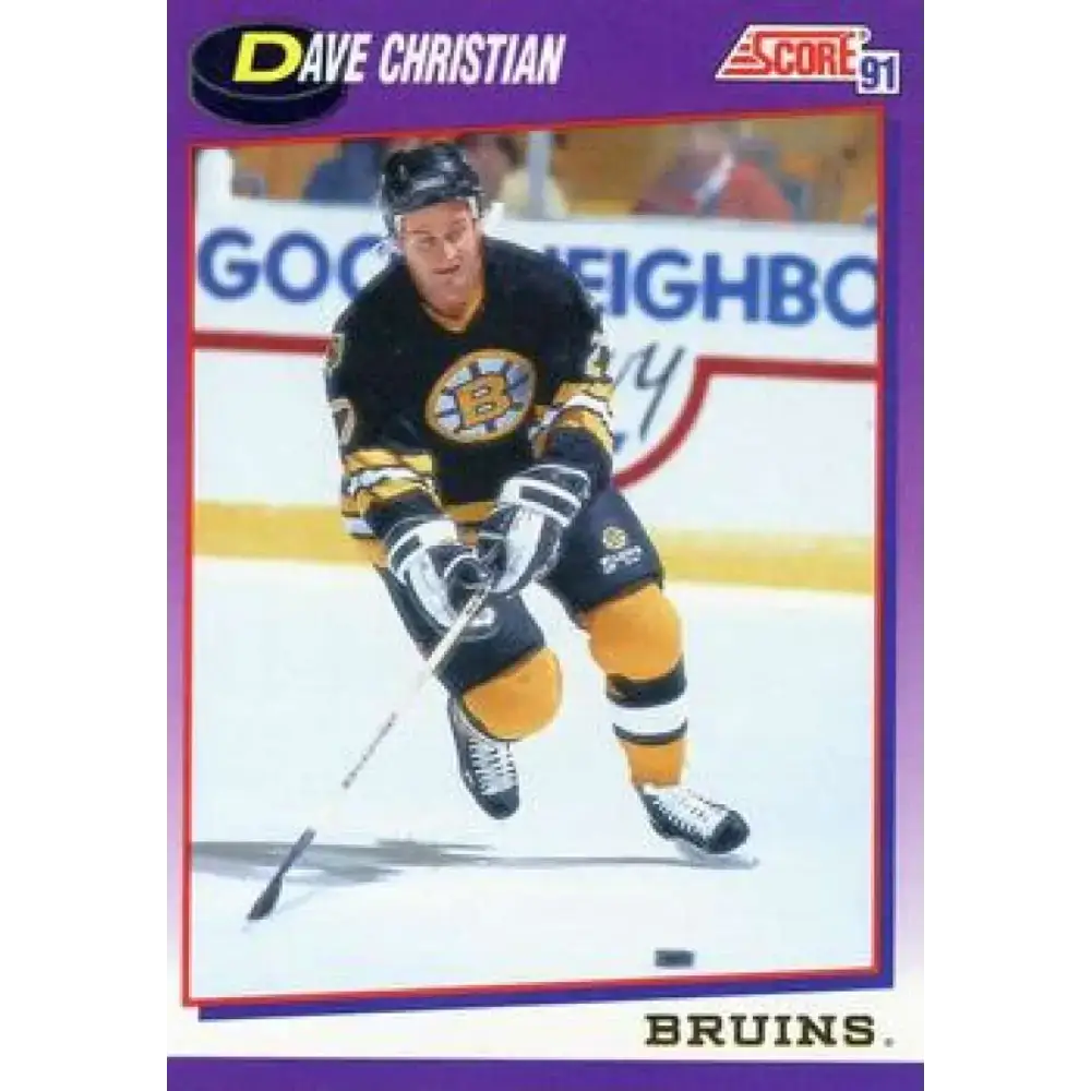 1991-92 Score American #292 Dave Christian NM-MT Boston Bruins Hockey Card - Hockey Card Single
