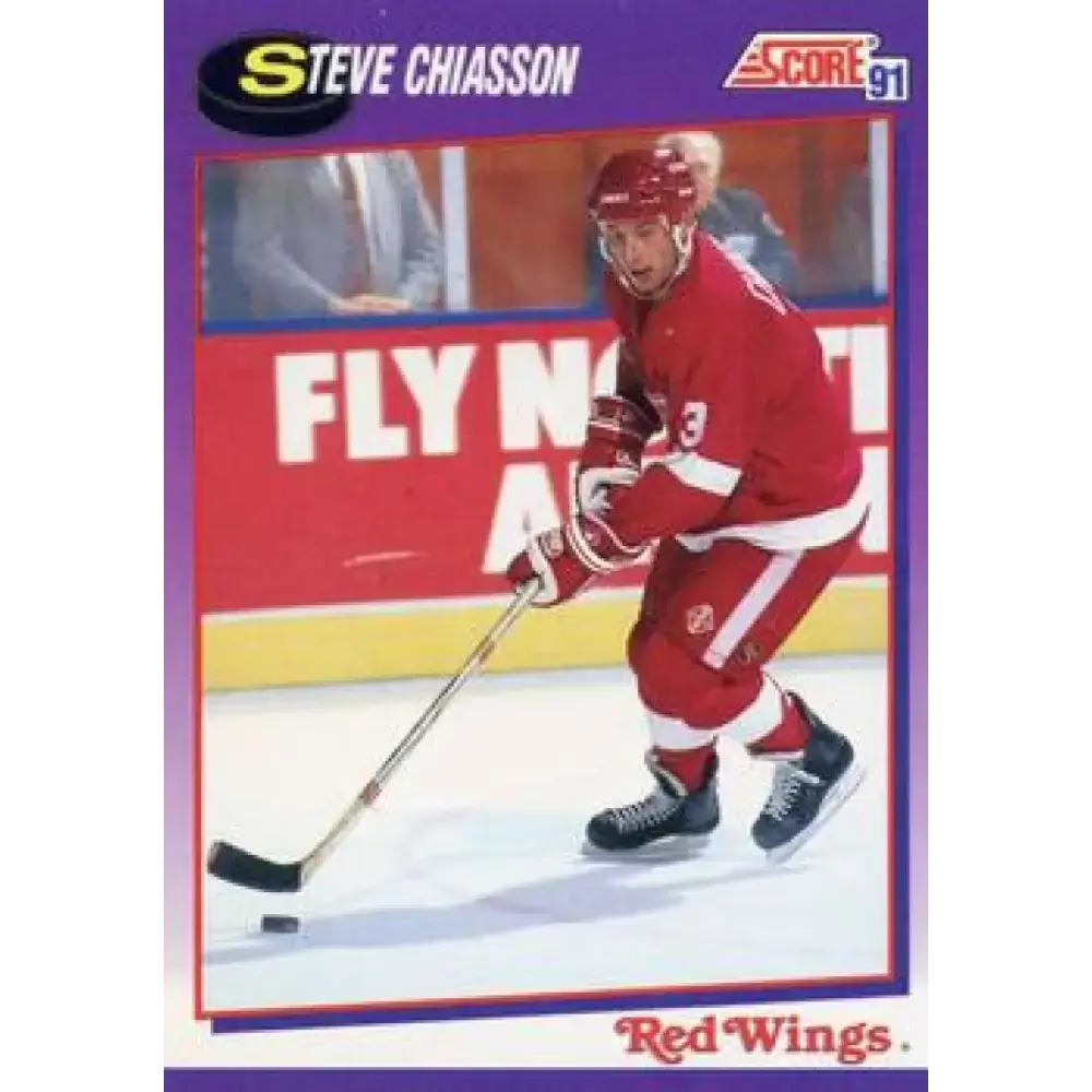1991-92 Score American #293 Steve Chiasson NM-MT Detroit Red Wings Hockey Card - Hockey Card Single