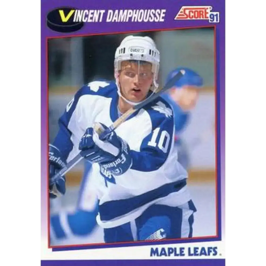 1991-92 Score American #300 Vincent Damphousse NM-MT Toronto Maple Leafs Hockey Card - Hockey Card Single