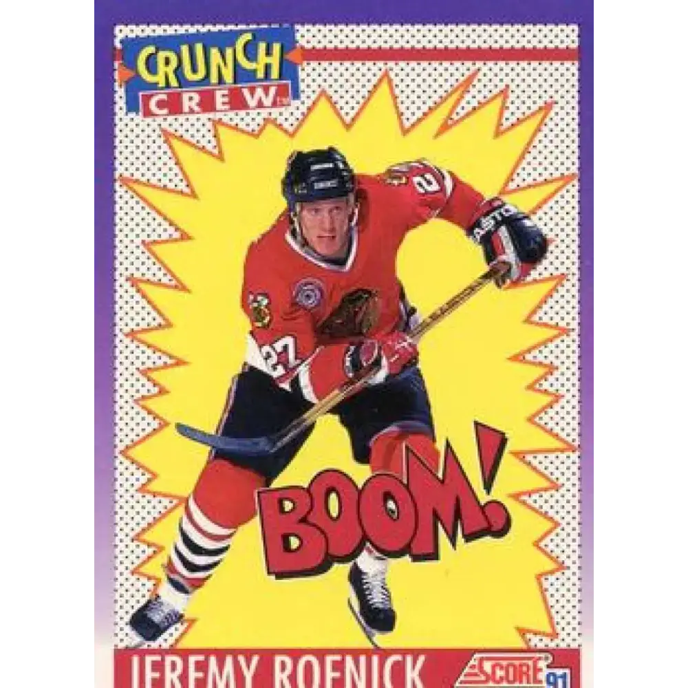 1991-92 Score American #305 Jeremy Roenick NM-MT Chicago Blackhawks Hockey Card - Hockey Card Single