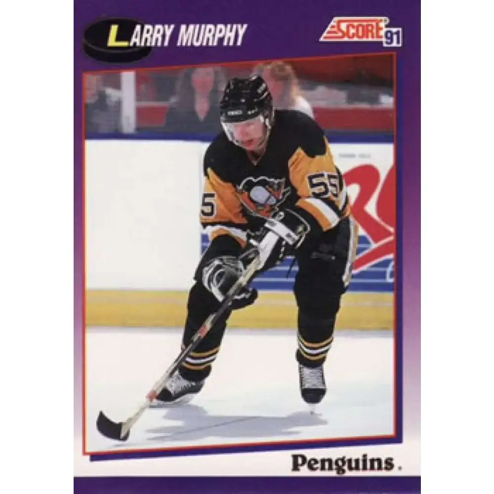 1991-92 Score American #31 Larry Murphy NM-MT Pittsburgh Penguins Hockey Card - Hockey Card Single