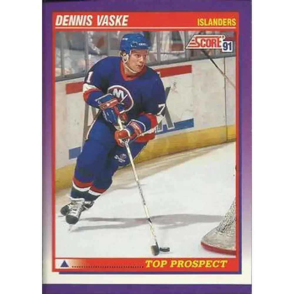 1991-92 Score American #310 Dennis Vaske NM-MT New York Islanders Hockey Card - Hockey Card Single