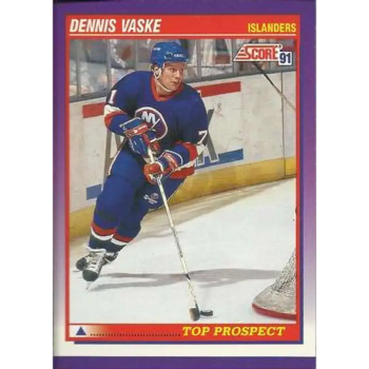 1991-92 Score American #310 Dennis Vaske NM-MT New York Islanders Hockey Card
