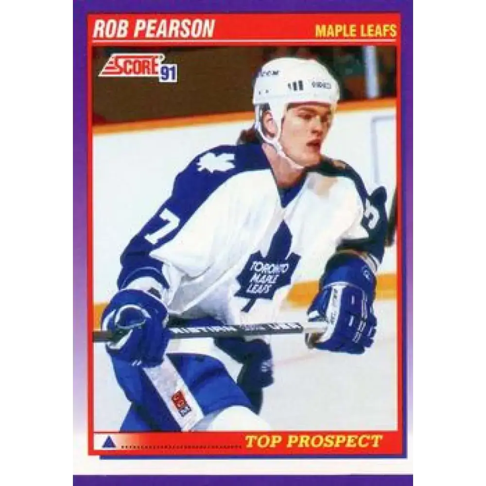 1991-92 Score American #311 Rob Pearson NM-MT RC Rookie Toronto Maple Leafs Hockey Card - Hockey Card Single