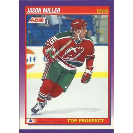 1991-92 Score American #312 Jason Miller NM-MT New Jersey Devils Hockey Card