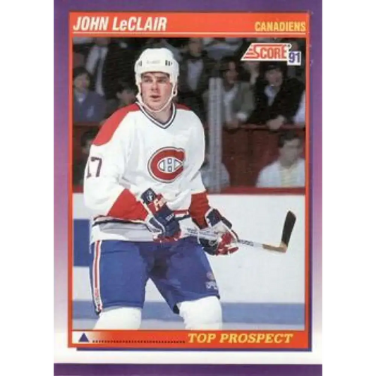 1991-92 Score American #313 John LeClair NM-MT RC Rookie Montreal Canadiens Hockey Card - Hockey Card Single