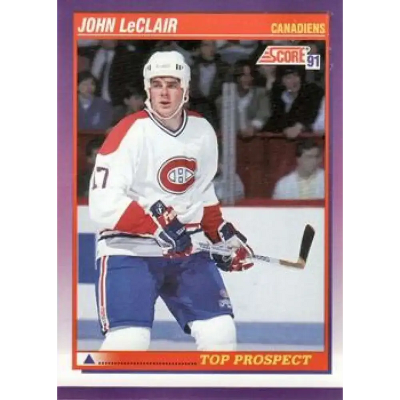 1991-92 Score American #313 John LeClair NM-MT RC Rookie Montreal Canadiens Hockey Card - Hockey Card Single
