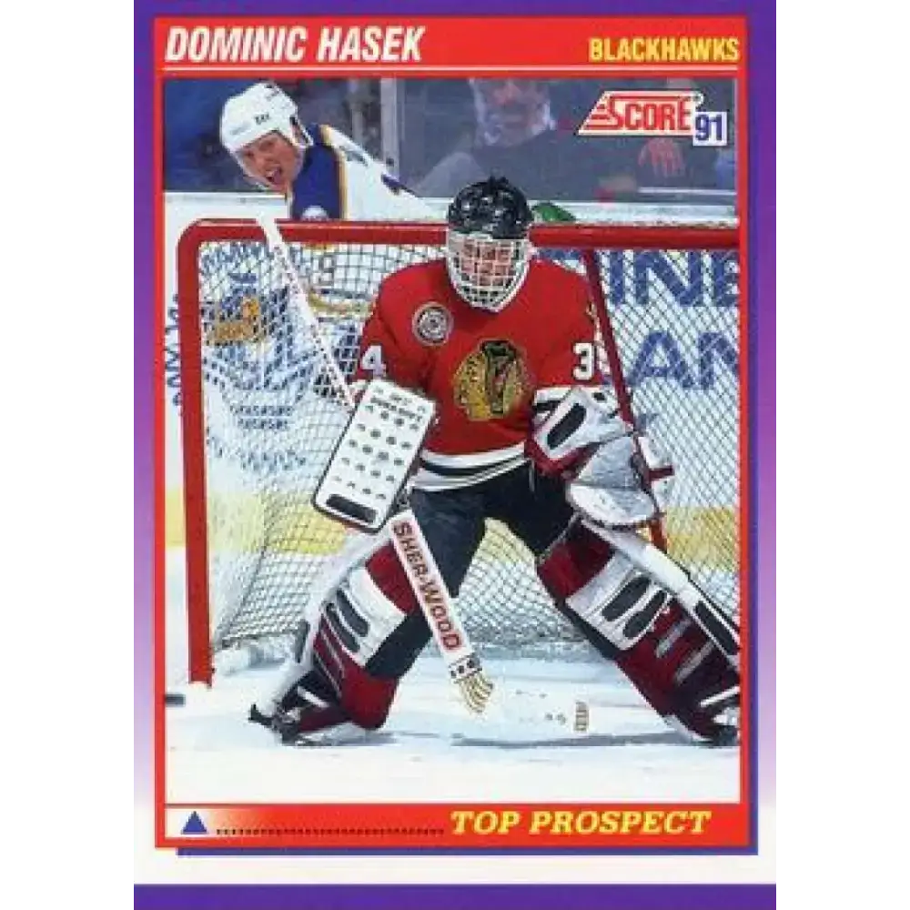 1991-92 Score American #316 Dominik Hasek NM-MT RC Rookie Chicago Blackhawks Hockey Card
