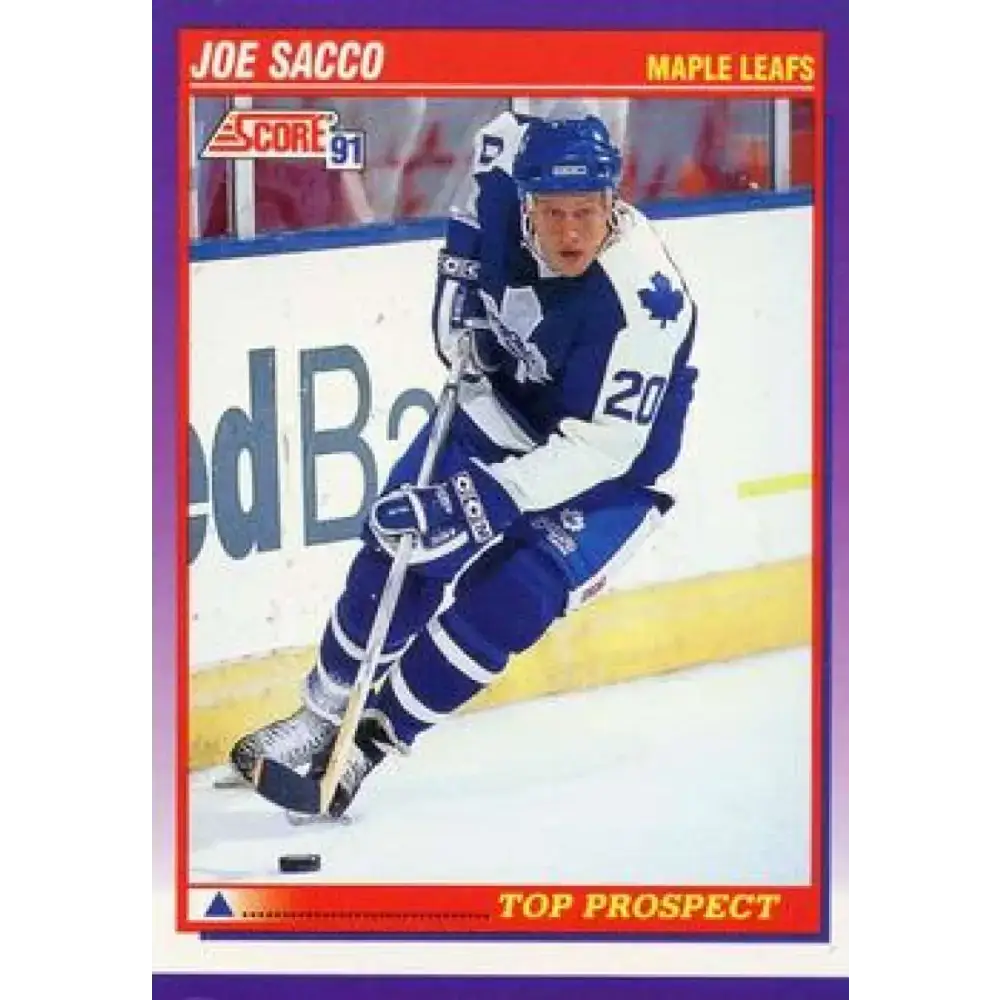 1991-92 Score American #319 Joe Sacco NM-MT RC Rookie Toronto Maple Leafs Hockey Card - Hockey Card Single