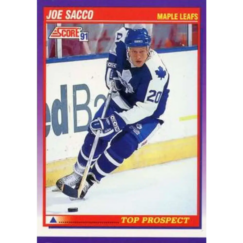 1991-92 Score American #319 Joe Sacco NM-MT RC Rookie Toronto Maple Leafs Hockey Card - Hockey Card Single