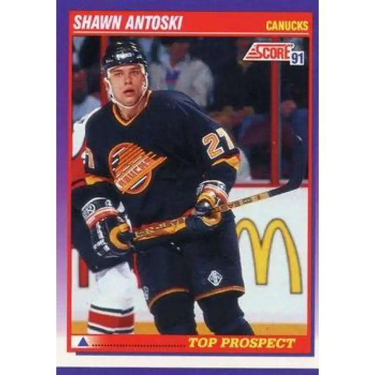 1991-92 Score American #323 Shawn Antoski NM-MT Vancouver Canucks Hockey Card