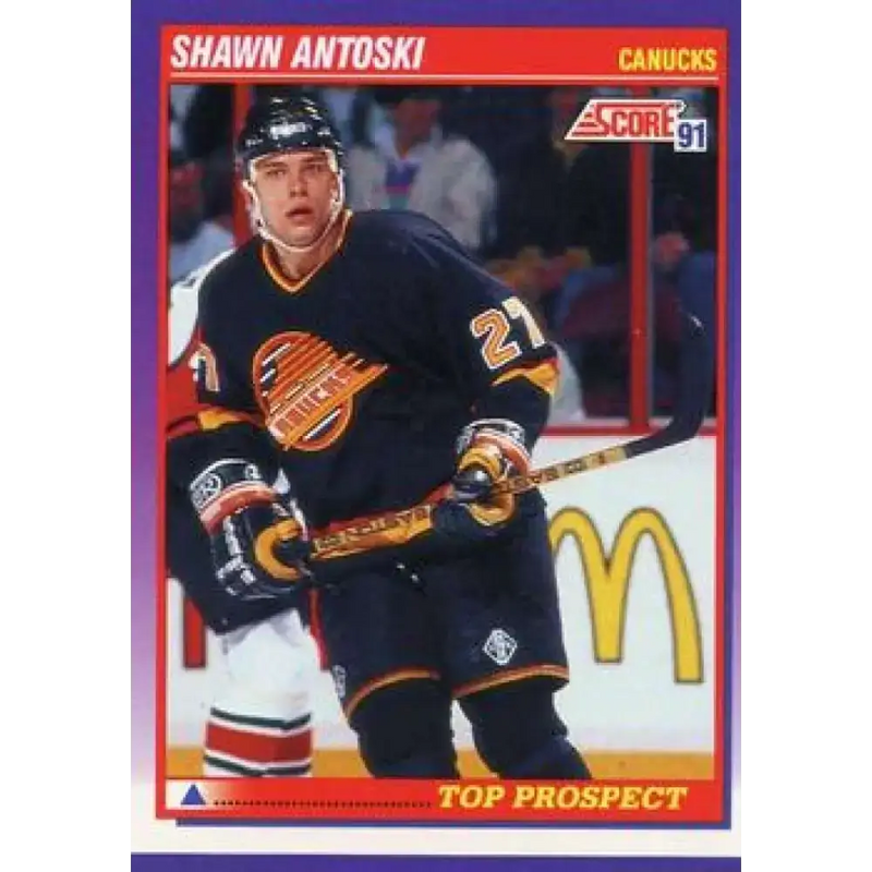 1991-92 Score American #323 Shawn Antoski NM-MT Vancouver Canucks Hockey Card - Hockey Card Single