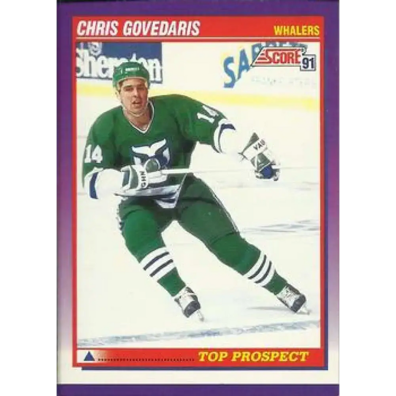 1991-92 Score American #325 Chris Govedaris NM-MT Hartford Whalers Hockey Card - Hockey Card Single