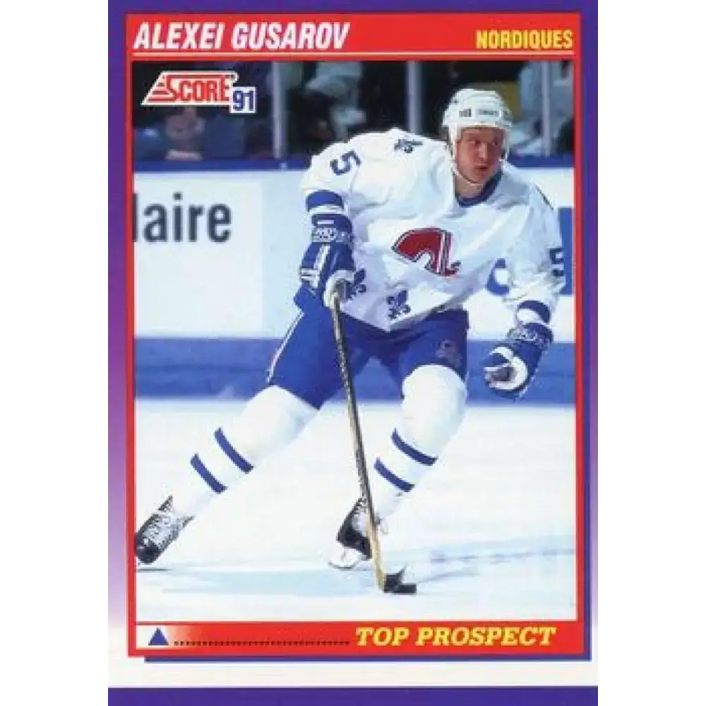 1991-92 Score American #326 Alexei Gusarov NM-MT RC Rookie Quebec Nordiques Hockey Card - Hockey Card Single