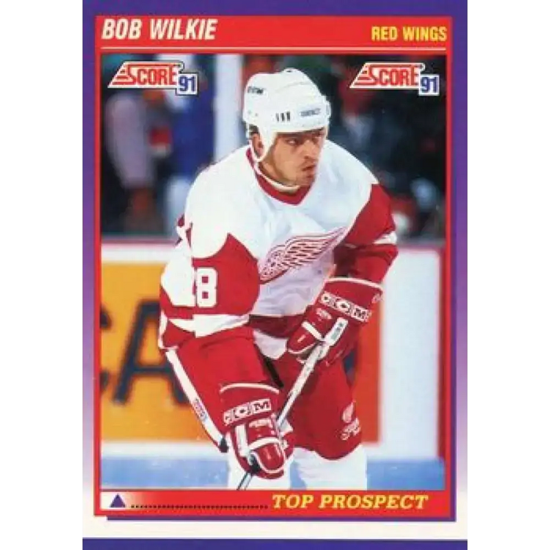 1991-92 Score American #328 Bob Wilkie NM-MT Detroit Red Wings Hockey Card - Hockey Card Single