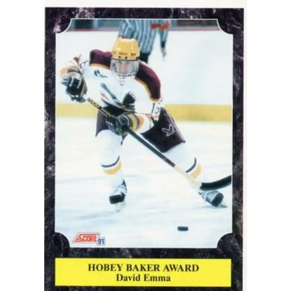 1991-92 Score American #330 David Emma NM-MT RC Rookie Hockey Card - Hockey Card Single