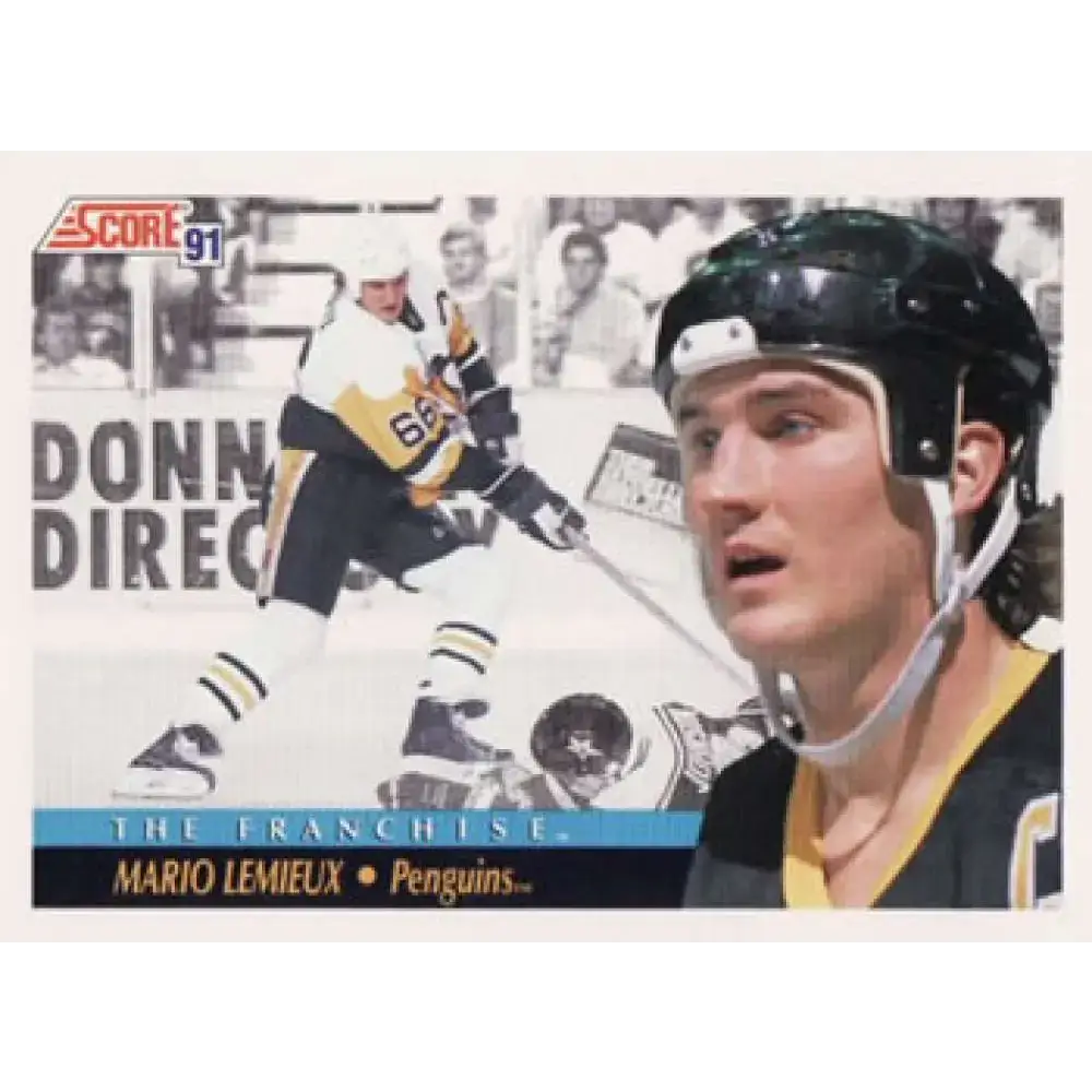 1991-92 Score American #335 Mario Lemieux NM-MT Pittsburgh Penguins Hockey Card - Hockey Card Single