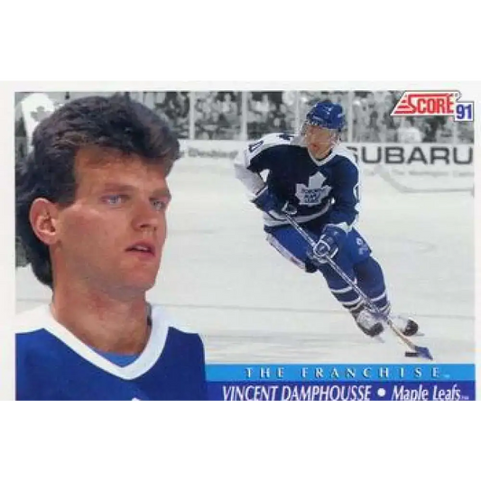 1991-92 Score American #338 Vincent Damphousse NM-MT Toronto Maple Leafs Hockey Card - Hockey Card Single
