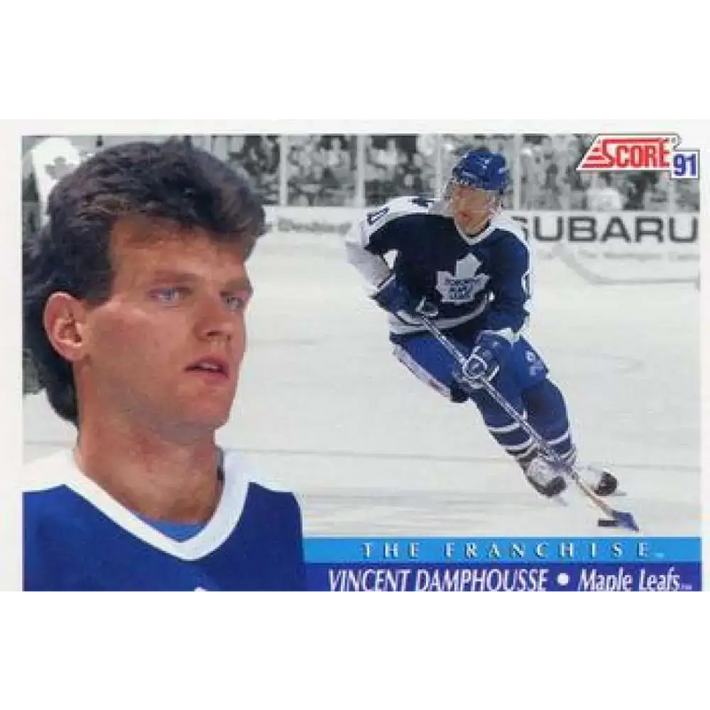 1991-92 Score American #338 Vincent Damphousse NM-MT Toronto Maple Leafs Hockey Card - Hockey Card Single