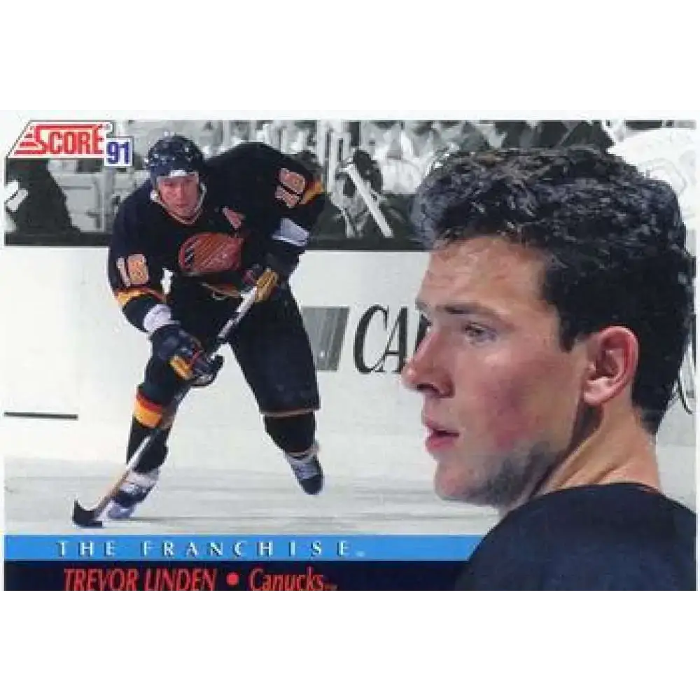 1991-92 Score American #339 Trevor Linden NM-MT Vancouver Canucks Hockey Card - Hockey Card Single