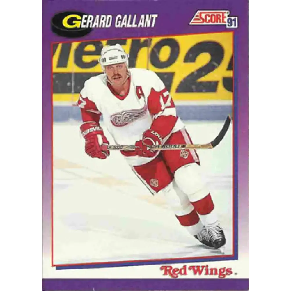 1991-92 Score American #34 Gerard Gallant NM-MT Detroit Red Wings Hockey Card - Hockey Card Single