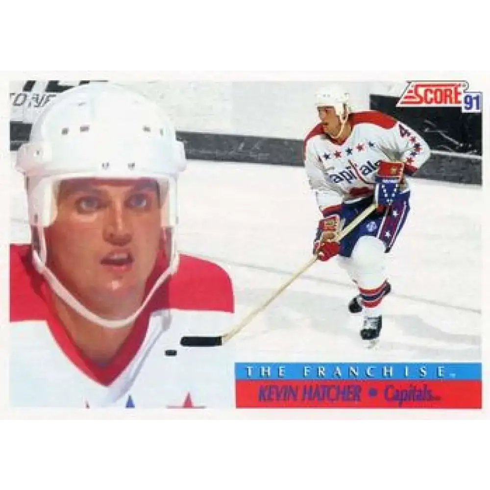 1991-92 Score American #340 Kevin Hatcher NM-MT Washington Capitals Hockey Card - Hockey Card Single