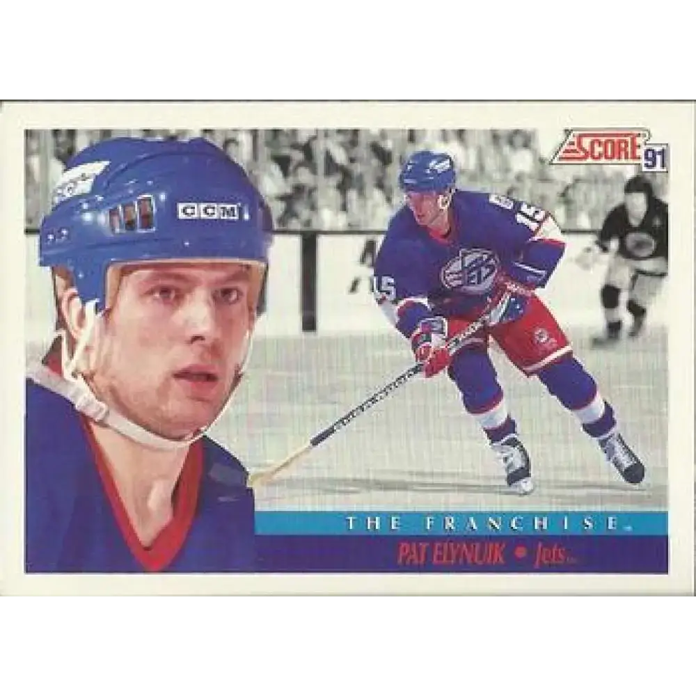 1991-92 Score American #341 Pat Elynuik NM-MT Winnipeg Jets Hockey Card - Hockey Card Single