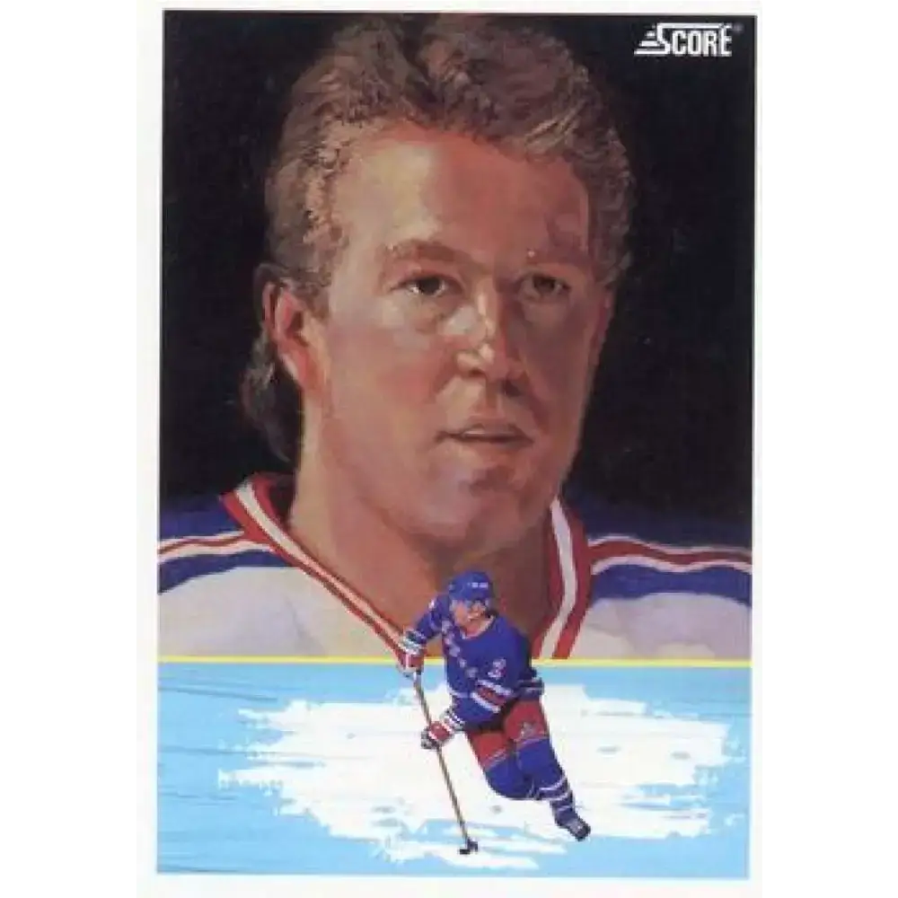 1991-92 Score American #343 Brian Leetch NM-MT New York Rangers Hockey Card - Hockey Card Single