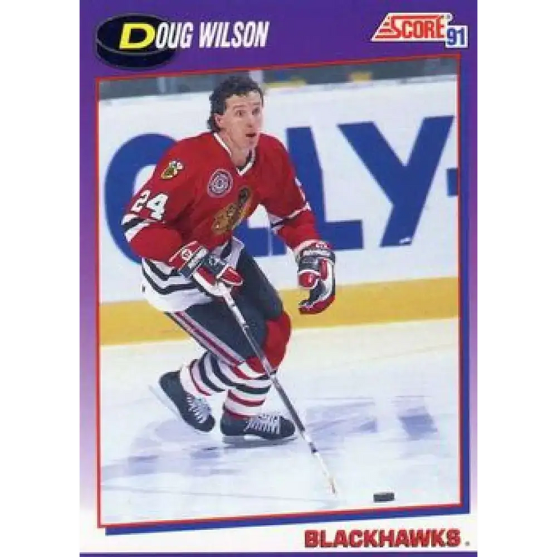 1991-92 Score American #35 Doug Wilson NM-MT Chicago Blackhawks Hockey Card - Hockey Card Single