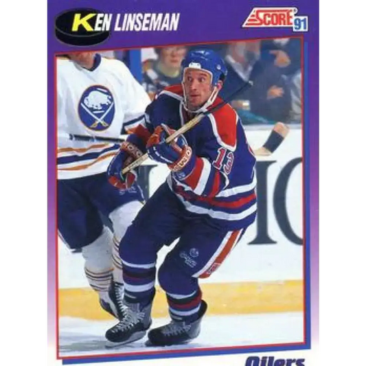 1991-92 Score American #359 Ken Linseman NM-MT Edmonton Oilers Hockey Card - Hockey Card Single