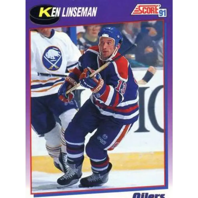 1991-92 Score American #359 Ken Linseman NM-MT Edmonton Oilers Hockey Card - Hockey Card Single