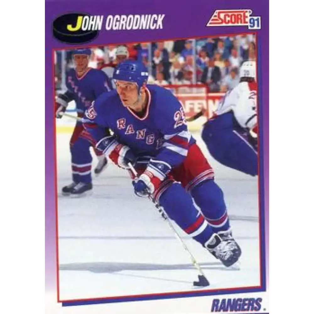 1991-92 Score American #36 John Ogrodnick NM-MT New York Rangers Hockey Card - Hockey Card Single