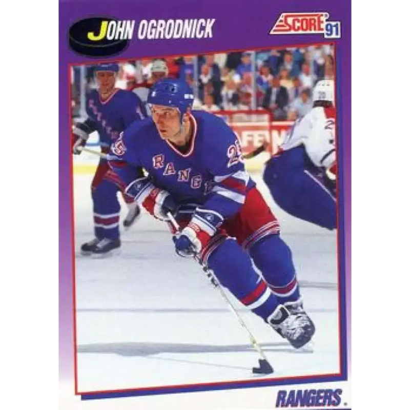 1991-92 Score American #36 John Ogrodnick NM-MT New York Rangers Hockey Card - Hockey Card Single